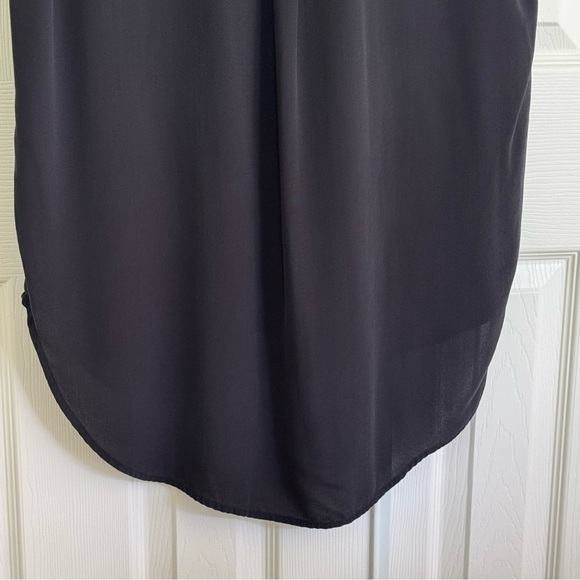 EILEEN FISHER Silk Black Shirt Dress Sleeveless Button Front Hight Low Size M - Picture 6 of 13